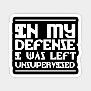 In my Defense I was Left Unsupervised Magnet