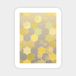 Lemon & Grey Honeycomb Magnet