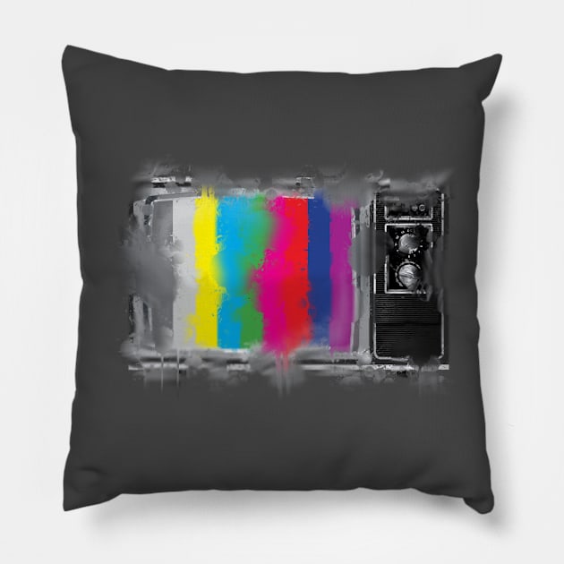 Old School TV Pillow by json designs