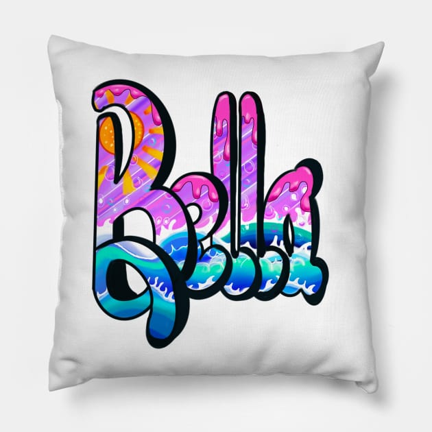 Top 10 best personalized gift for girls Isabel Isabella Izabel pink first name Bella Pillow by Artonmytee