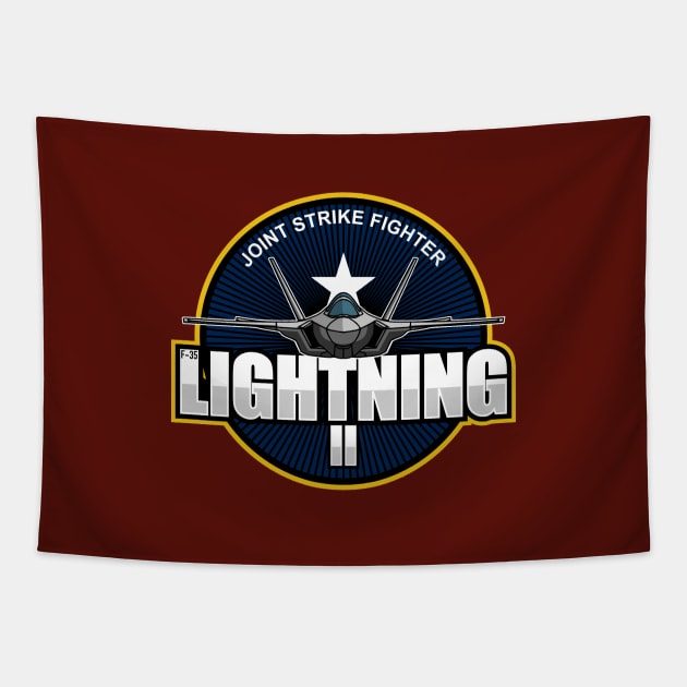 F-35 Lightning 2 Patch Tapestry by TCP