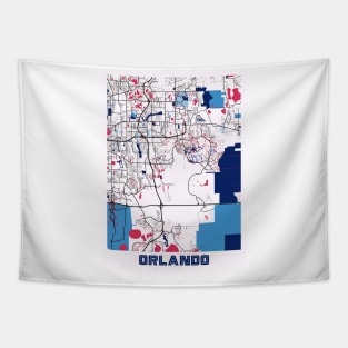 Orlando - United States MilkTea City Map Tapestry