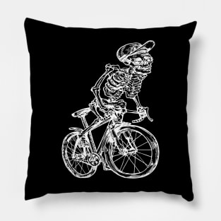 SEEMBO Skeleton Cycling Bicycle Cyclist Bicycling Biker Bike Pillow