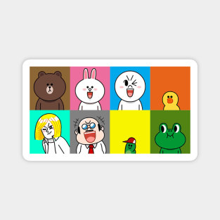 Line Friends Collage Magnet