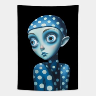 Alien Doll Girl Tapestry