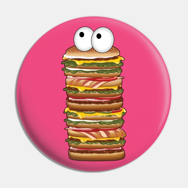 Big Burger ( Funny Design ) Pin by Ghean