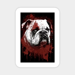 Bulldog Portrait Magnet