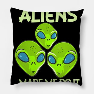 Funny Alien, Funny Ufo Alien, Funny Alien Pillow