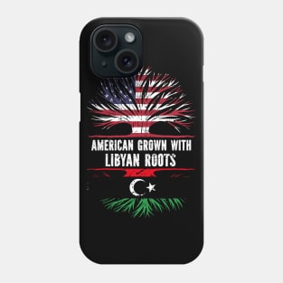 American Grown with Libyan Roots USA Flag Phone Case