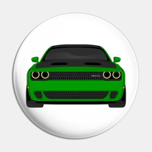 DODGE HELLCAT FRONT GREEN Pin