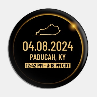 Kentucky State Paducah KY USA Totality April 8, 2024 Total Solar Eclipse Pin