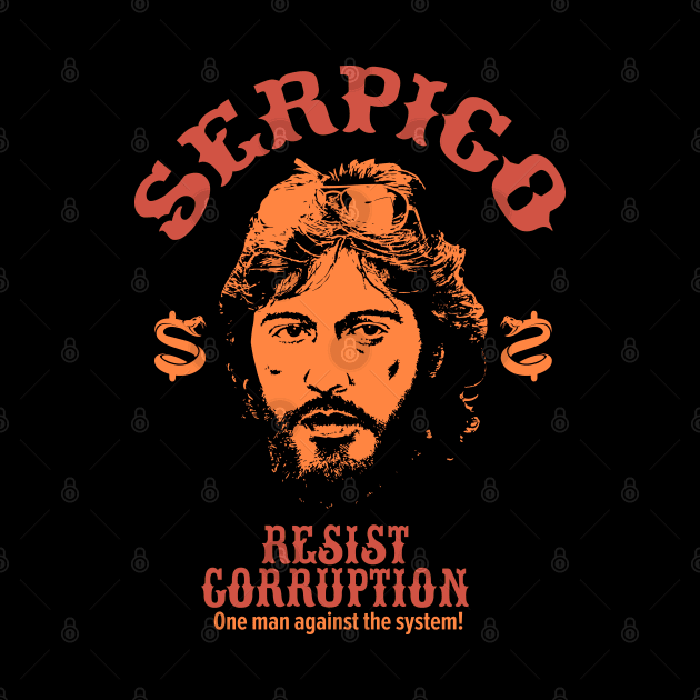 Serpico: A Badge of Integrity - Al Pacino Inspired T-Shirt by Boogosh