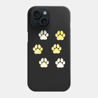 Paw Print Sticker Pack Yellow Prints Phone Case