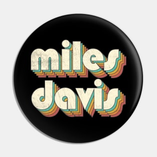 Retro Vintage Rainbow Miles Letters Distressed Style Pin