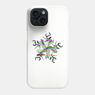 Rainbow Glitch Deer Phone Case