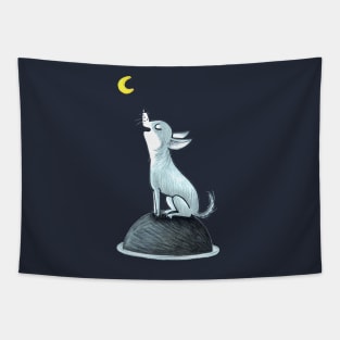 Chihuahua I Moon Howler I Dog Tapestry