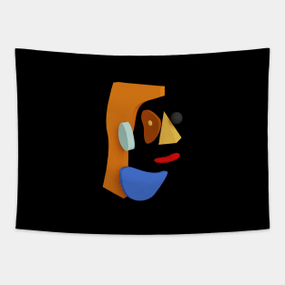 deconstructed face Tapestry