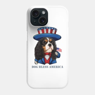 Cavalier King Charles Spaniel Dog Bless America Phone Case