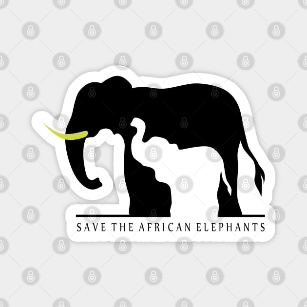 Save the African Elephants Magnet by SakuraDragon