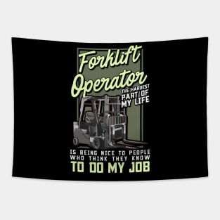 Forklift Operator - Fun Humour Forklift Driver Tapestry