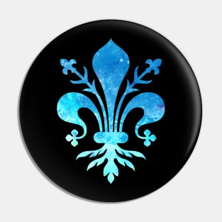 Teal Florence Fleur de Lis Pin