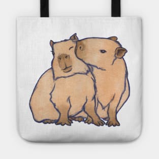 Capybara Couple Tote