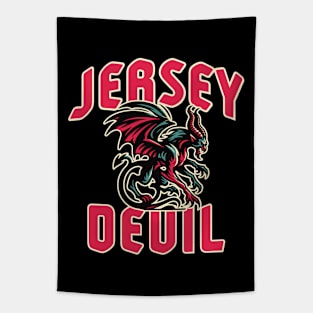 Haunting New Jersey Devil Cryptid T-Shirt - Witness the Pine Barrens Legend Tapestry