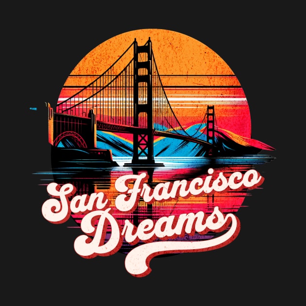 Golden Gate Bridge San Francisco Dreams Design by Miami Neon Designs