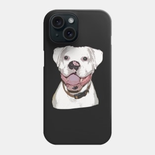 White Boxer Dog Phone Case