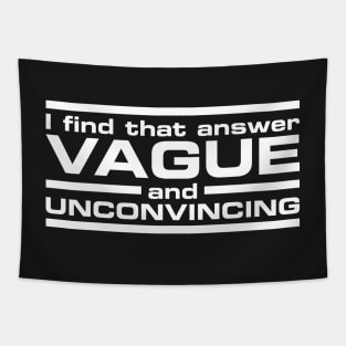 Vague Answer (white) Tapestry