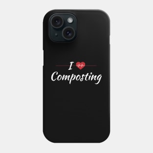 I Love Composting Cute Red Heart Phone Case