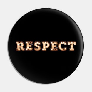 Respect Word Metallic Light Bulbs Pin