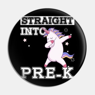 Straight Outta Pre-k Unicorn Back To School Gift Pin