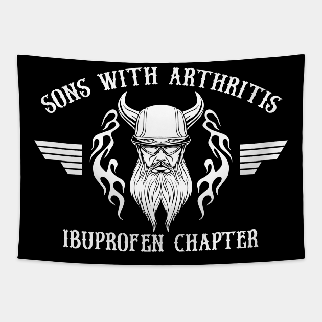 Sons With Arthritis Ibuprofen Chapter Biker Tapestry TeePublic