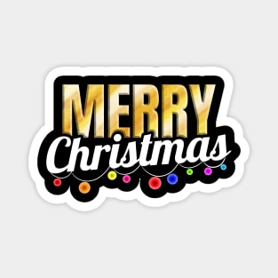 Light Chain Decorated Merry Christmas Magnet