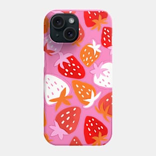 Juicy Summer Strawberries Pattern Phone Case