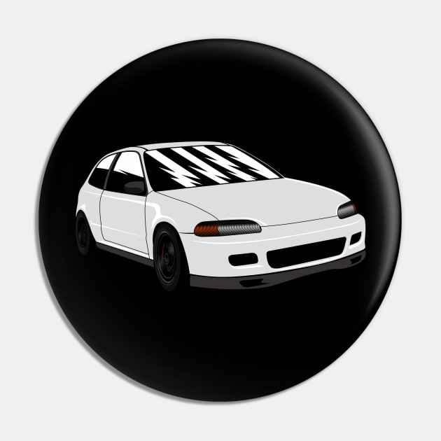 white Civic EG6 Pin by dipurnomo