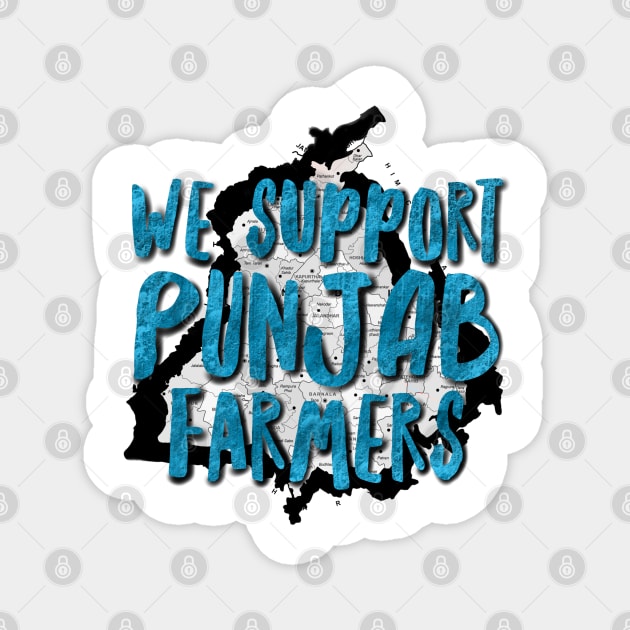 We Support Punjab Farmers Magnet by SAN ART STUDIO 
