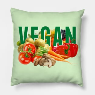 Vegan - Colorful Fruit and Vegetables Pillow