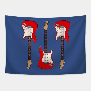 Triple Fiesta Red Stratocaster Tapestry