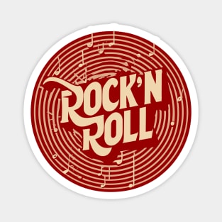 Rock n Roll round logo Magnet