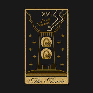 Tarot Card - The Tower - Occult Gothic Halloween T-Shirt
