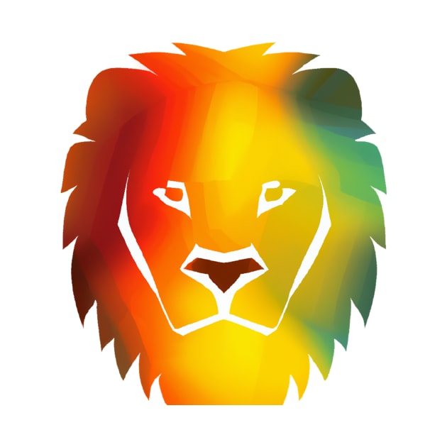 Cute Color Gradient Lion Shape Head Drawing by Play Zoo