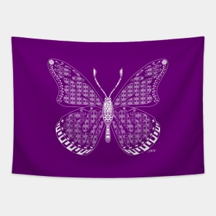 purple butterfly ecopop arts Tapestry