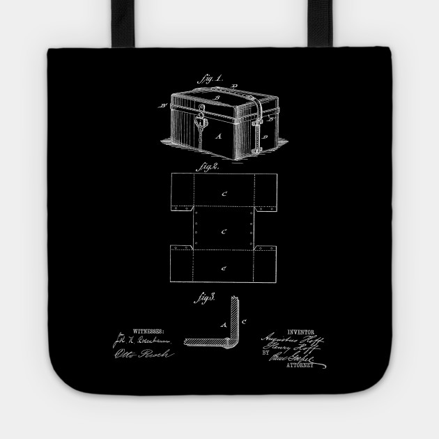 Leather Case Vintage Patent Hand Drawing