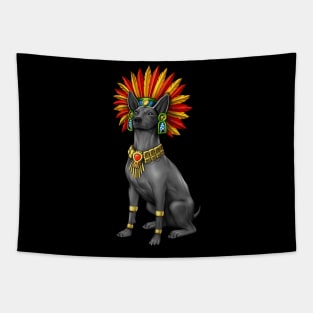 Xolo Dog Aztec Warrior Tapestry