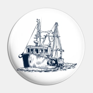 Fishing Boat / Vintage Fishing Boat / Fishing Boat Design Pin