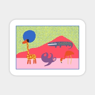 Animals in dessert Magnet