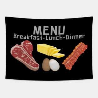 Carnivore Diet, Beef, Butter, Eggs, Bacon Tapestry