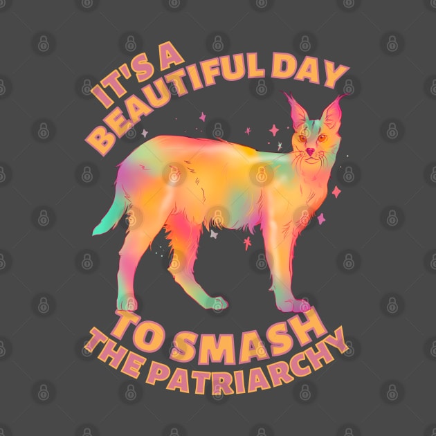 Beautiful Day to Smash the Patriarchy Caracal by Caring is Cool